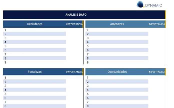 plantilla dafo excel